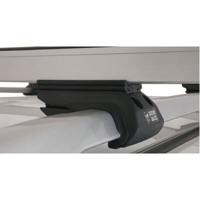 Rhino Rack Heavy Duty Cxb Silver 3 Bar Roof Rack For Mitsubishi Pajero Np 4Dr 4Wd With Roof Rails 11/02 To 10/06