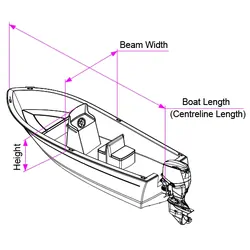 Oceansouth Centre Console Cover 5.3m - 5.6m
