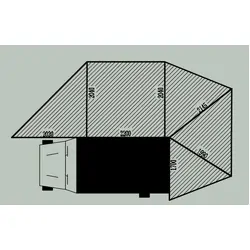 Outback Tourer 270 Plus Freestanding Awning - Drivers Side