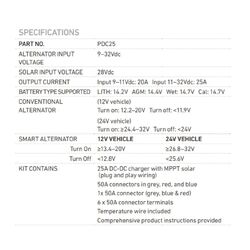 Projecta 25AMP Dual Battery Charger with Solar