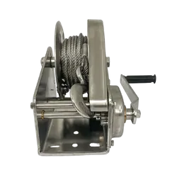 Sherpa Stainless steel hand winch 545kg/5m cable