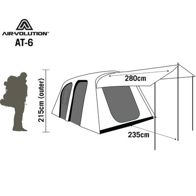 Darche Air Volution AT-6 Tent - Grey