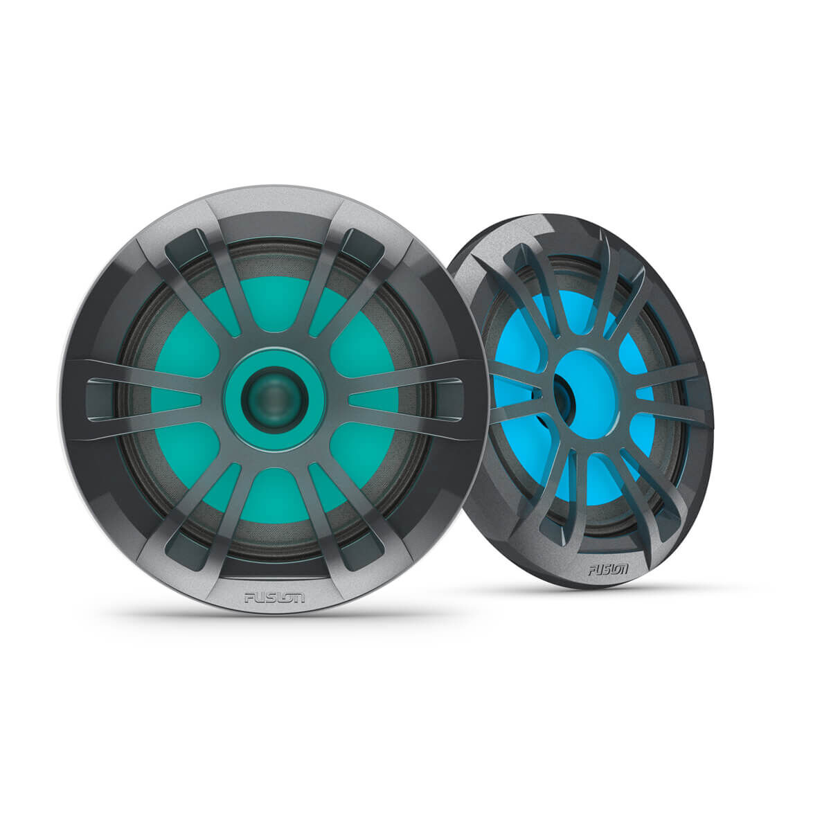 Fusion EL Series Marine Speakers, 6.5" 80-Watt Sports Grey Marine Speaker (Pair) with RGB LED Lighting