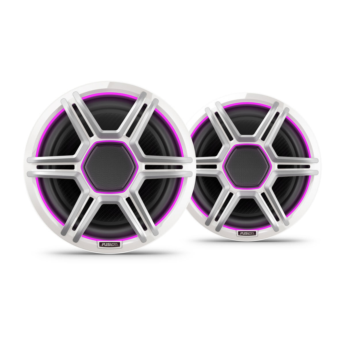 Fusion Apollo Speakers, 8.8" LED Marine Speakers with Sports White Grilles