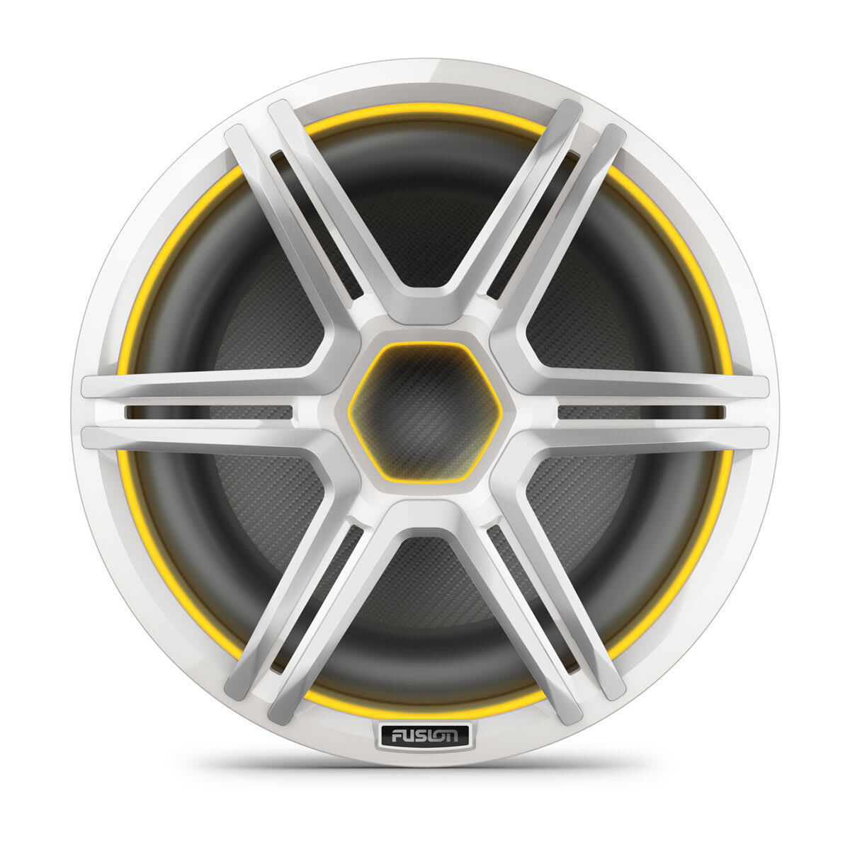 Fusion Apollo Subwoofer, 12" LED Marine Subwoofer with Sports White Grille