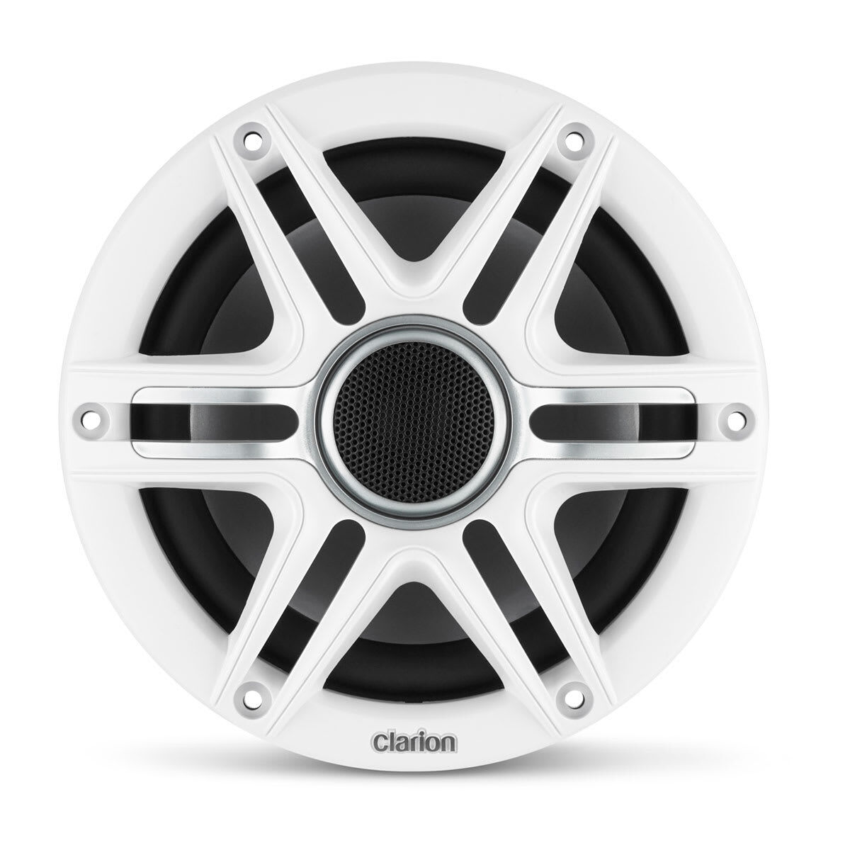 Fusion Clarion Marine CMSP speakers, 6.5" with White and Grey Sport Grille (CMSP-651-SWG)