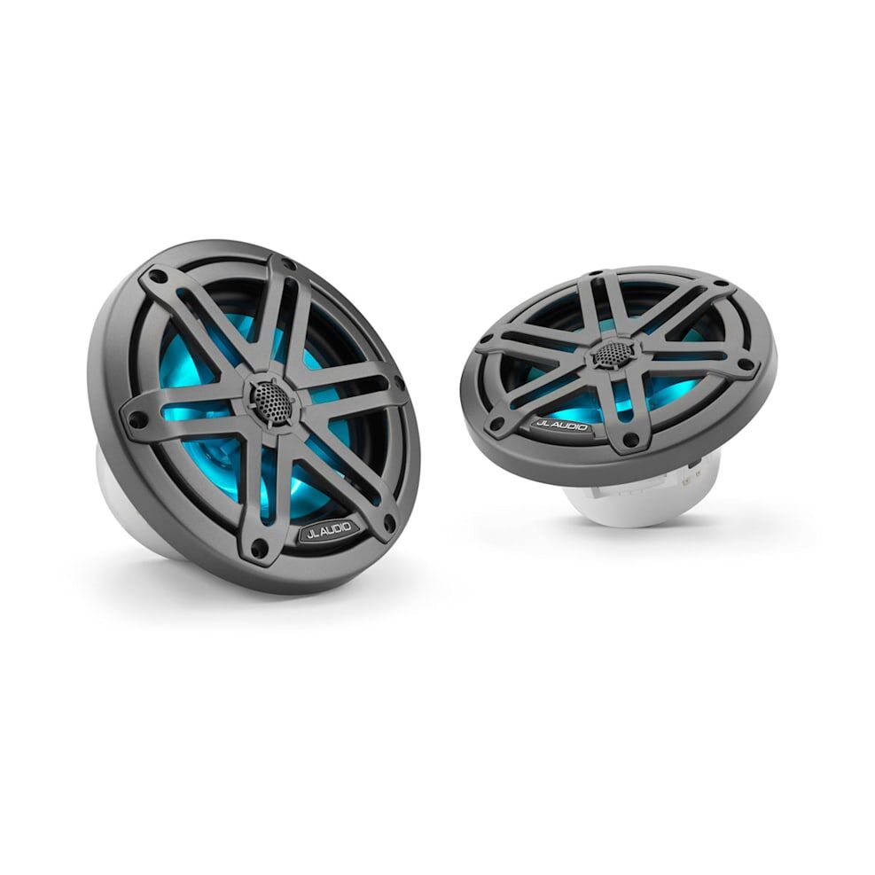 JL Audio M3 Marine Speakers, 6.5" with LED and Grey sport grille