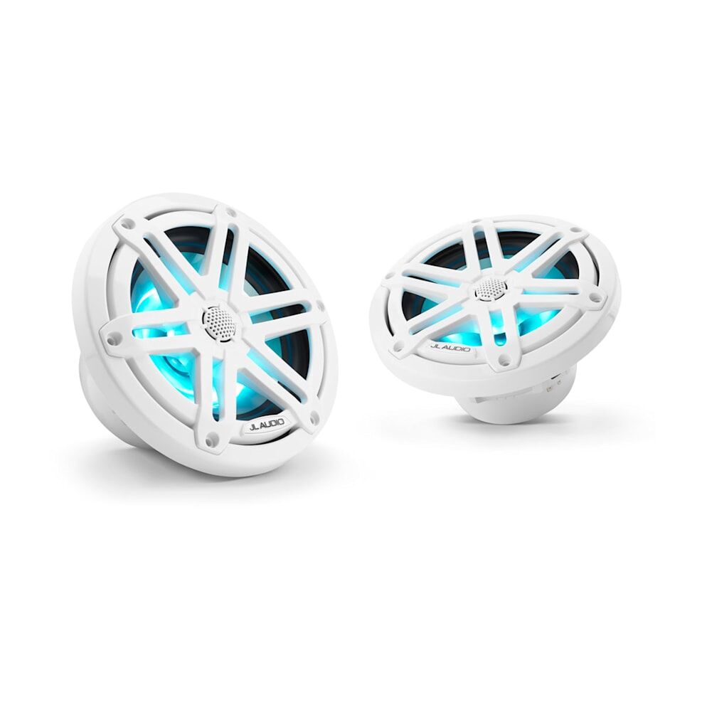 JL Audio M3 Marine Speakers, 6.5" with LED and White sport grille