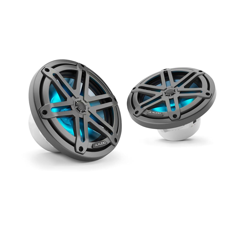 JL Audio M3 Marine Speakers, 7.7" with LED and Grey sport grille