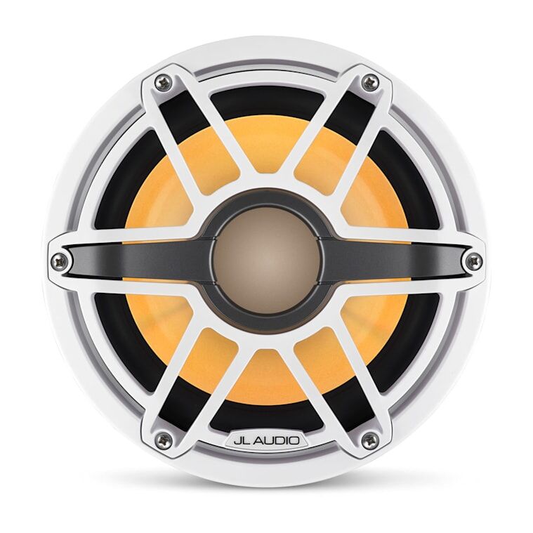 JL Audio M6 Marine Subwoofer, 8" LED and White Sport Grille