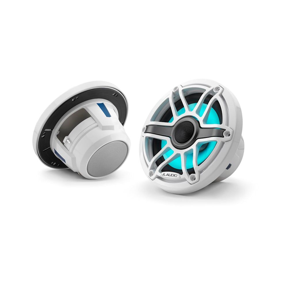 JL Audio M6 Marine Speakers, 6.5" with LED and White sport grille