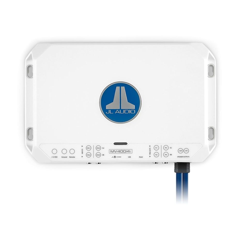 JL Audio MVi Marine Amplifier, 4 Channel Full-range Marine Amplifier (400 watts)