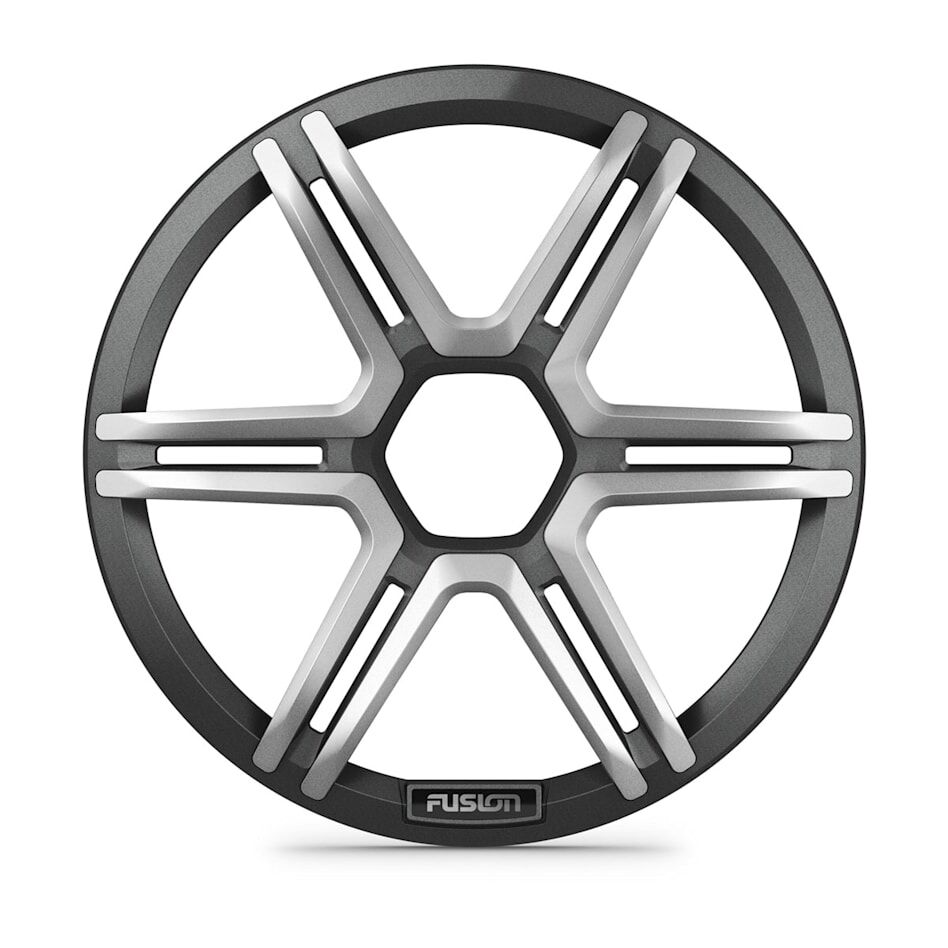 Fusion Apollo Subwoofer grille, 10" Sports gray subwoofer grille
