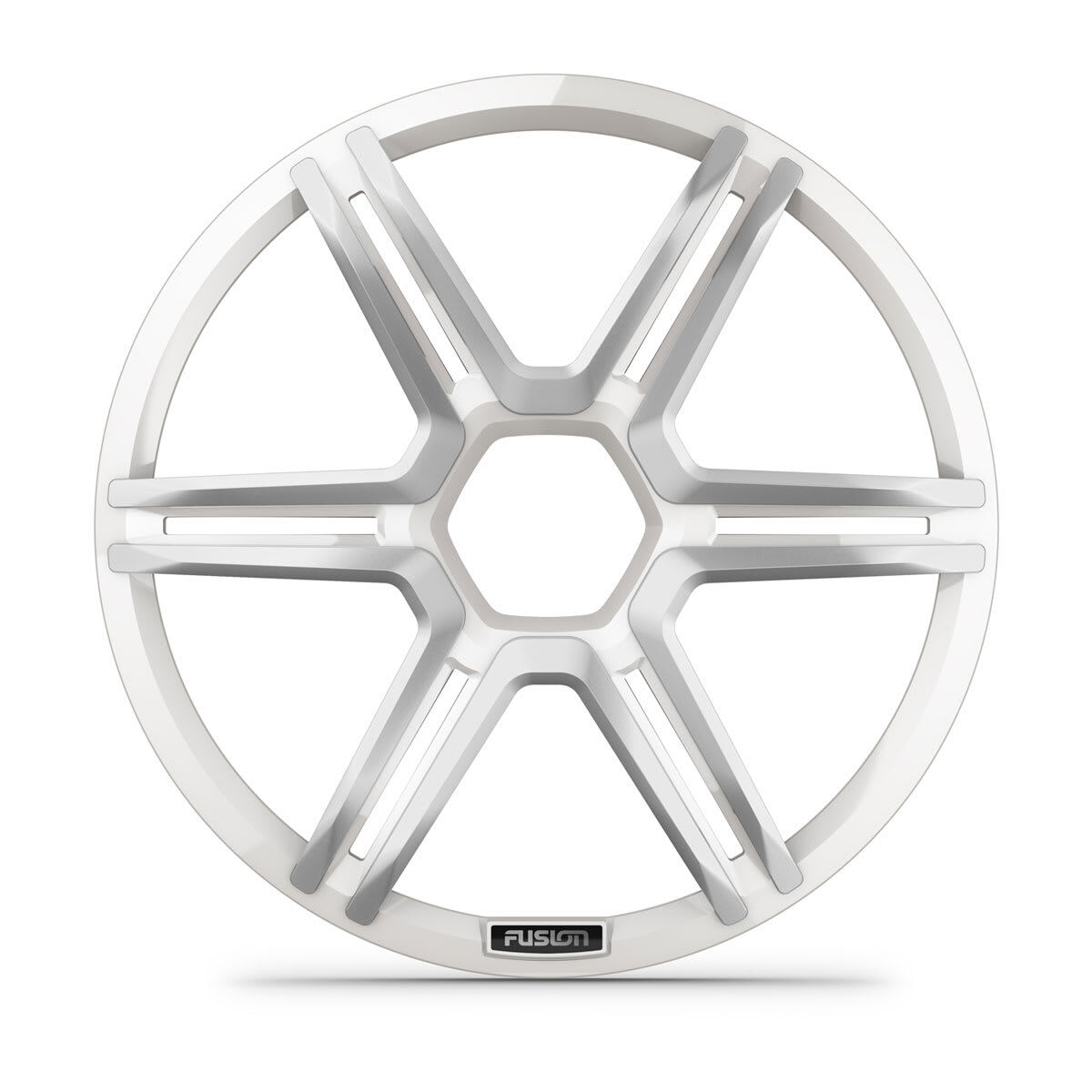 Fusion Apollo Subwoofer grille, 12" Sports white subwoofer grille