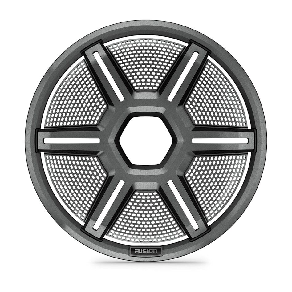 Fusion Apollo Subwoofer grille, 12" Shielded gray subwoofer grille