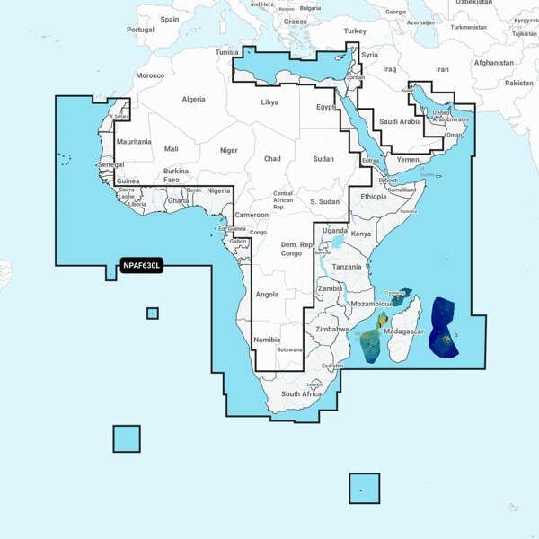Navionics Africa & Middle East - Marine Charts Platinum Plus