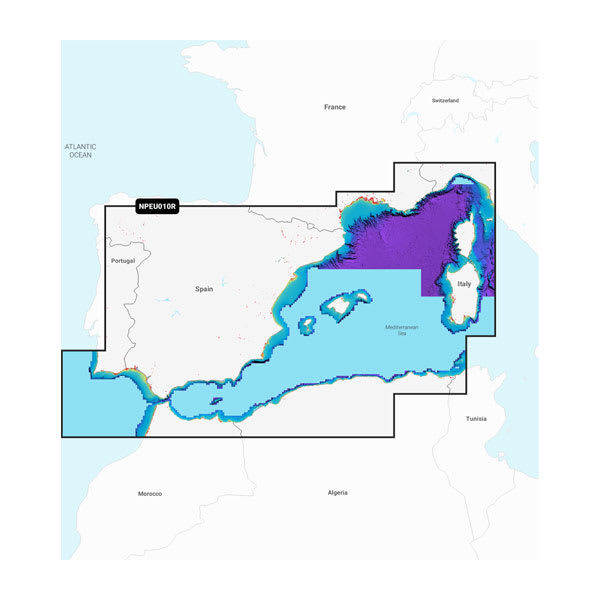 Navionics Spain, Mediterranean Coast - Marine Charts Platinum Plus