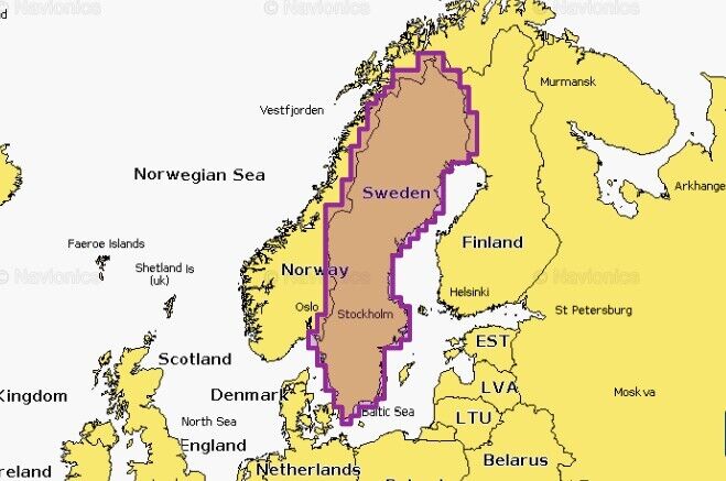 Navionics Sweden, Lakes & Rivers - Inland Marine Charts