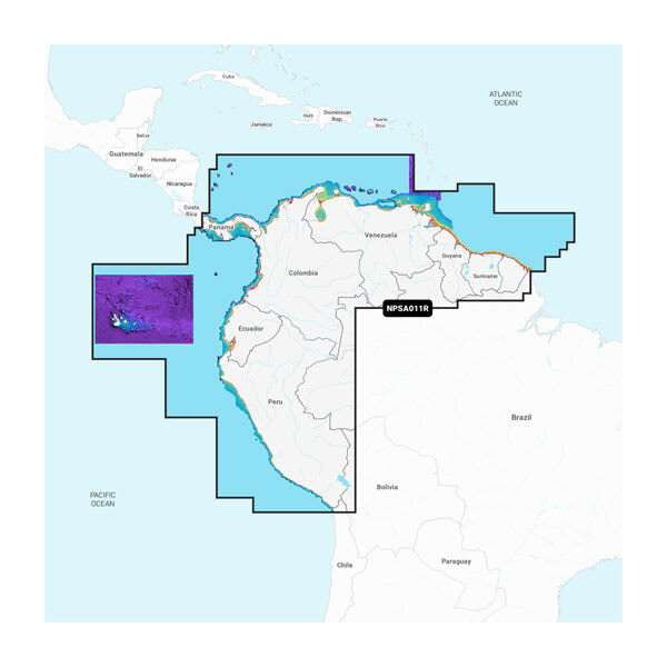Navionics South America, North - Marine Charts Platinum Plus