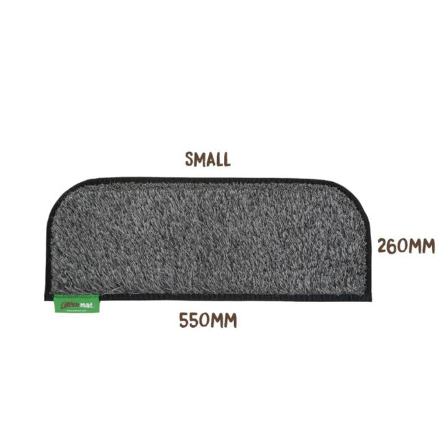 Muk Mat Rounded Small Mat - Dark Grey, 55 x 26cm