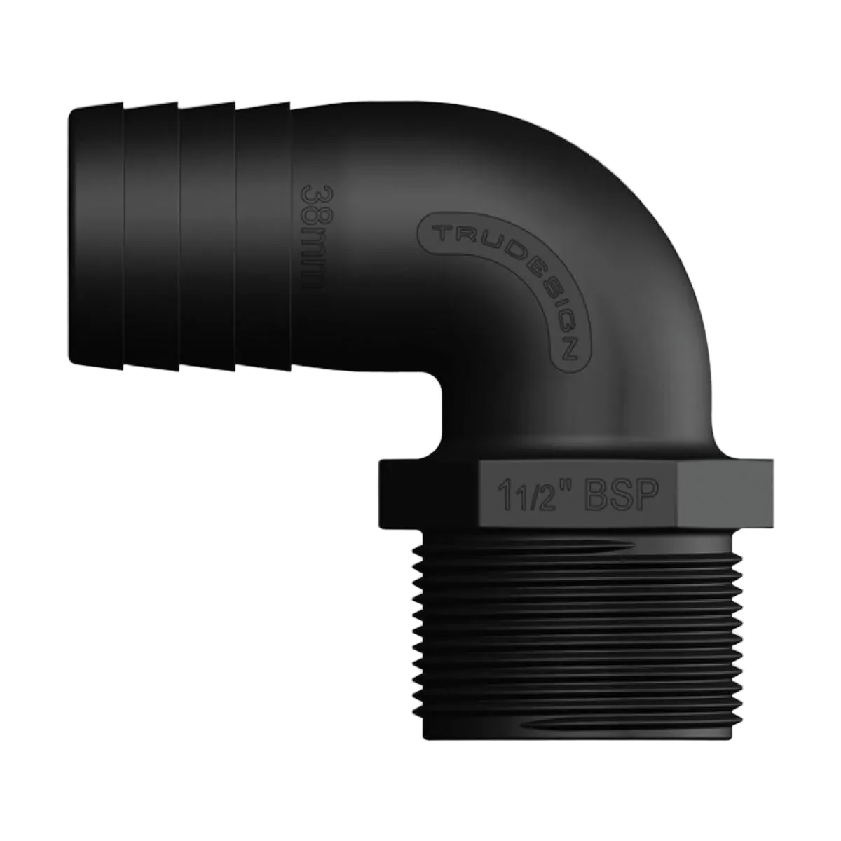 Tru Design Elbow Hose Tail 50mm x 2" Bsp Long Thread 90Â°