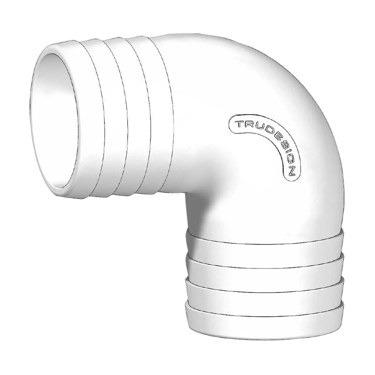 Tru Design Elbow Connector 50mm White