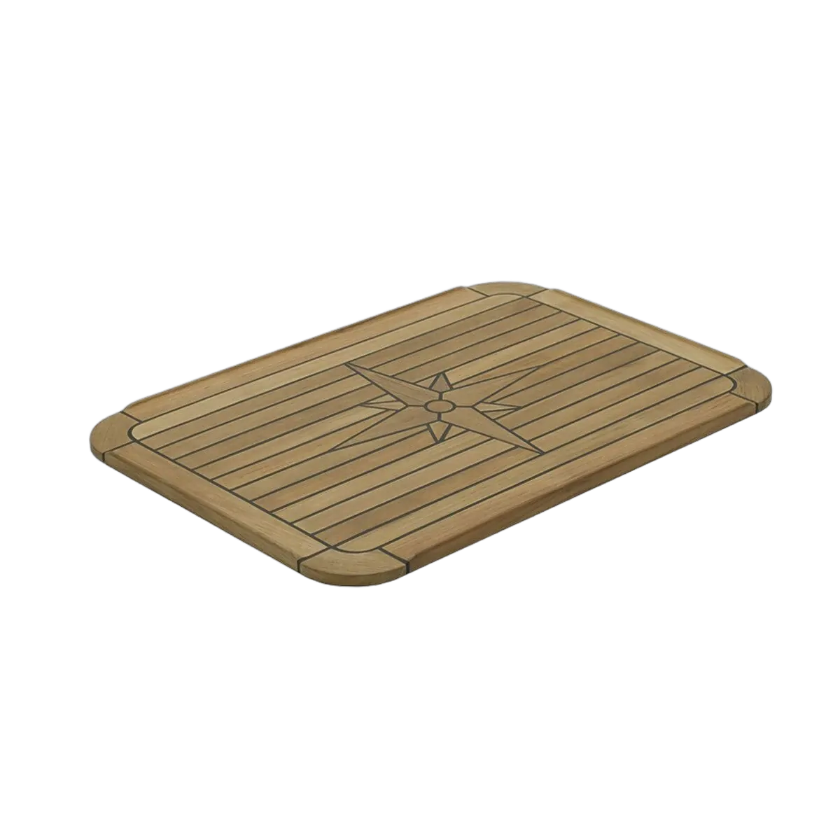 Nautic Star Square Teak Table Top Rounded Corners 90Cm x 58Cm