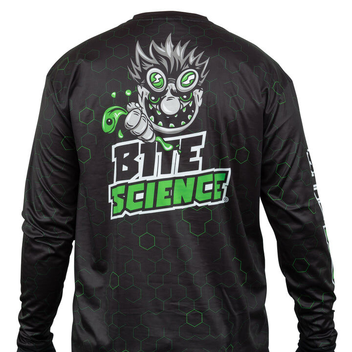 Bite Science Sublimated Long Sleeve Shirt Black Kids Sz 10
