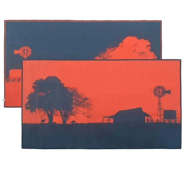 Affordable Camping Mats Annex Mat Homestead Orange/Black 6.0 x 2.4m