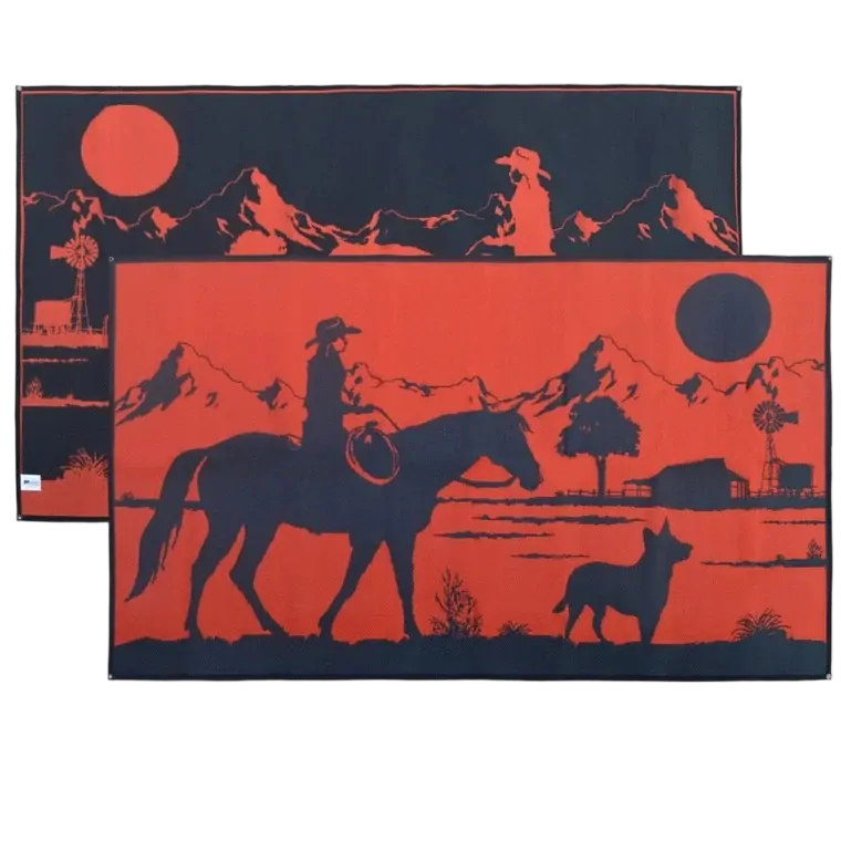 Affordable Camping Mats Annex Mat Riding Home Orange/Black 5.0 x 2.4m
