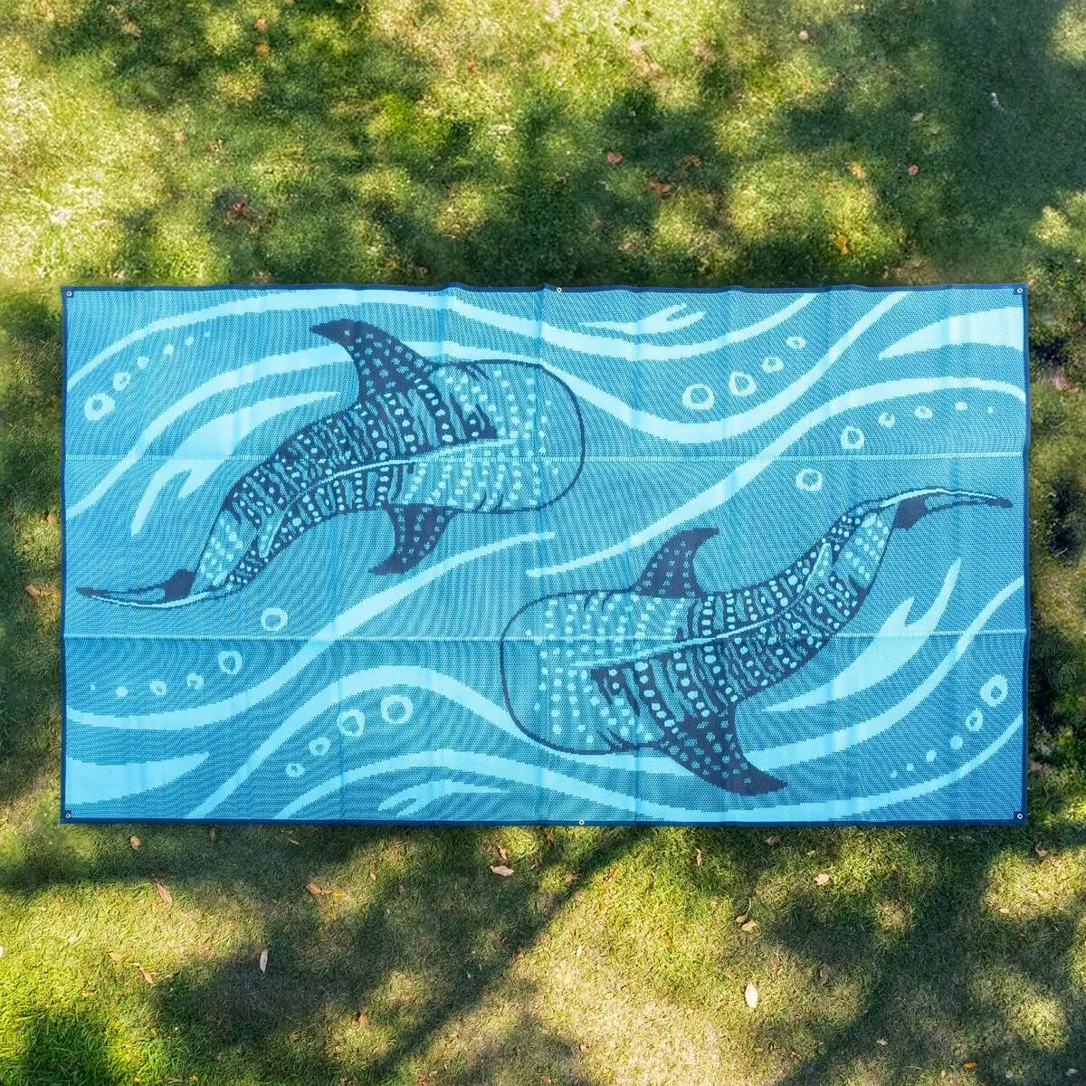Affordable Camping Mats Annex Mat Whale Shark Light Blue/Dark Blue 6.0 x 2.4m