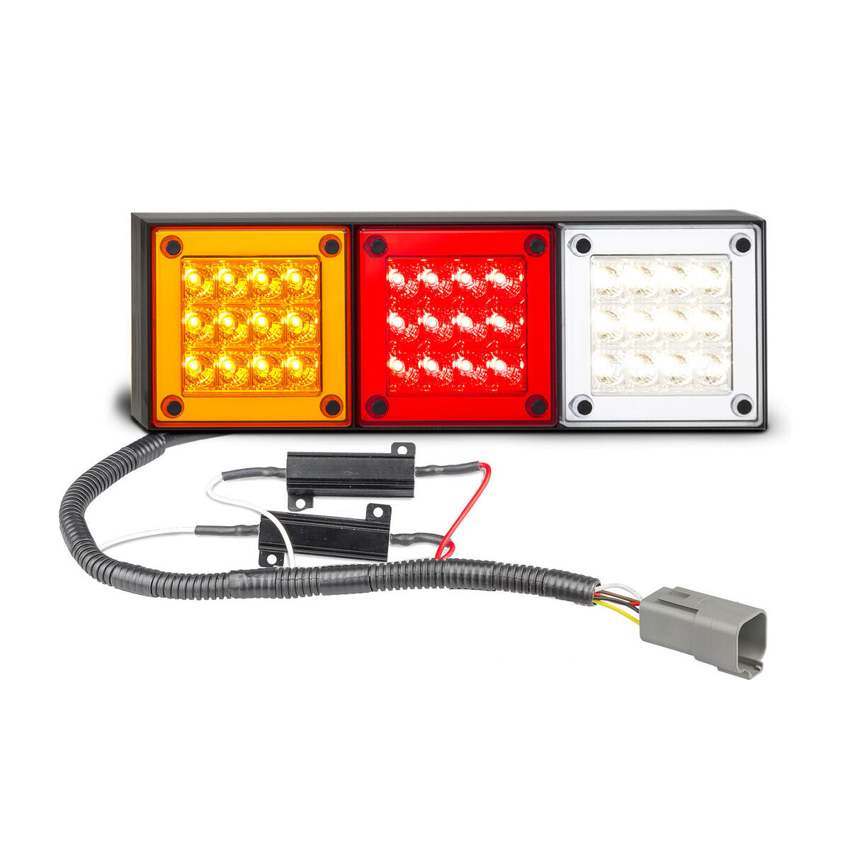 LED Autolamps 280ARWM2LR24/450 LED Stop/Tail/Indicator/Reverse Lamp 24V with 2x LR24 Resistors