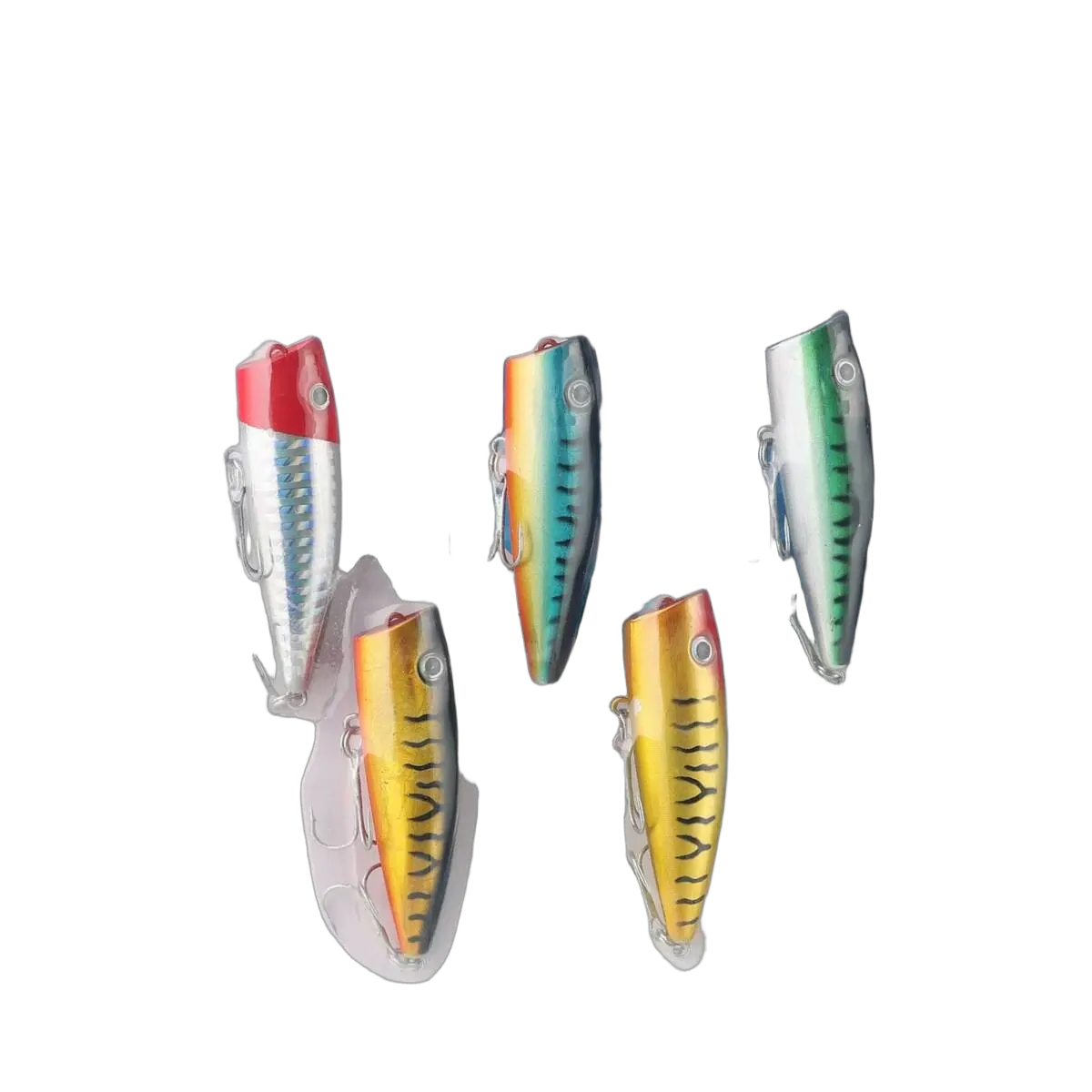 Jarvis Walker Popper Lure Packs Mixed - 65mm - Five Pack - PK/5