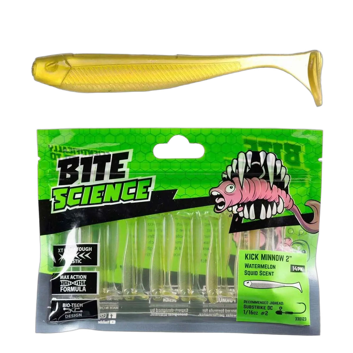 Bite Science Kick Minnow 2" Watermelon - PK/14