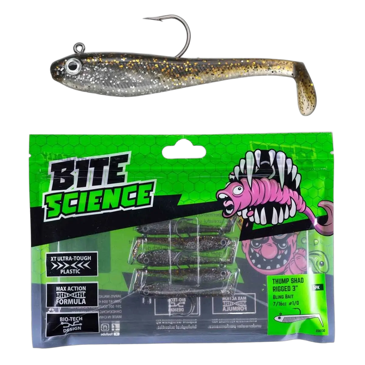 Thump Shad 3" Bling Bait - 5pk - PK/5