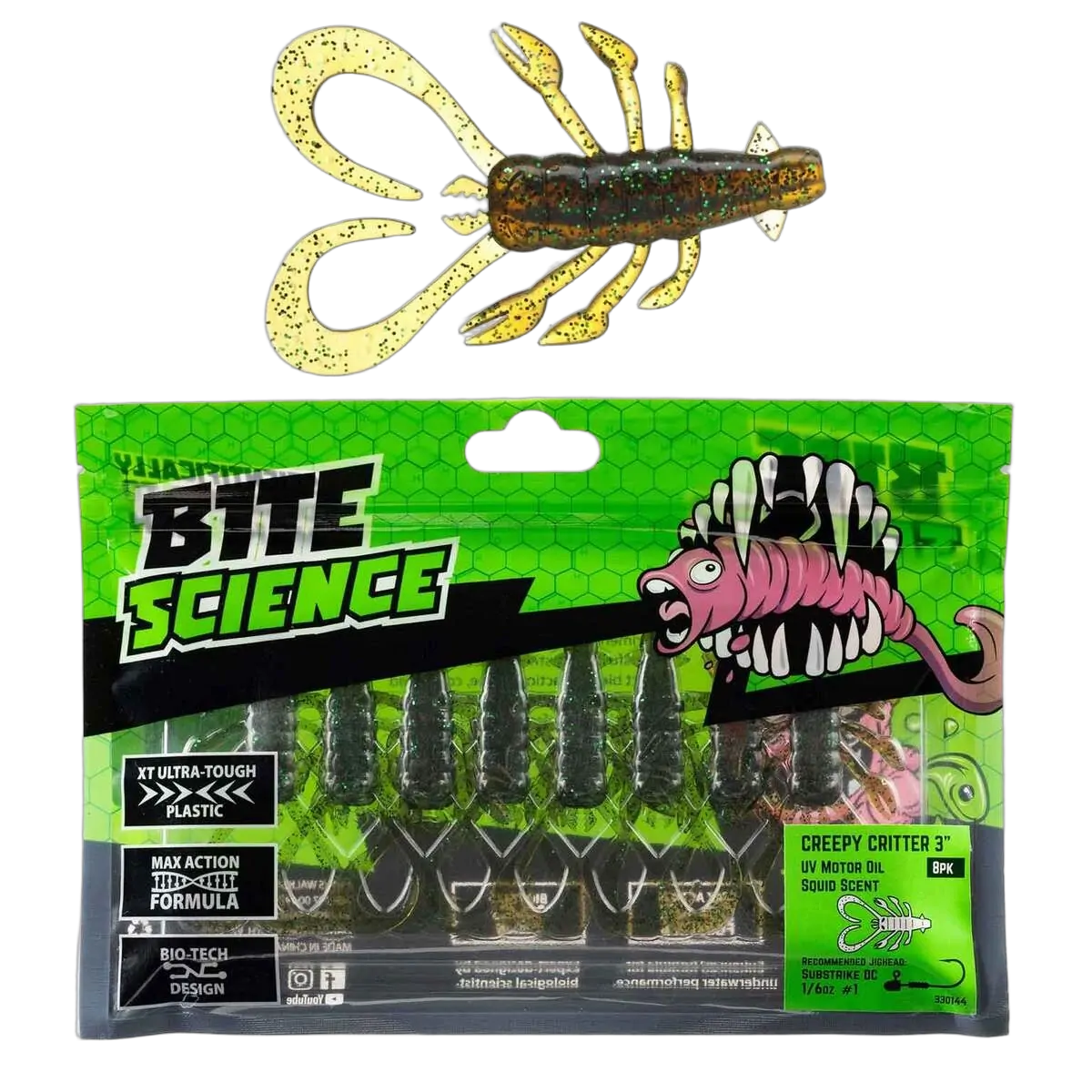 Creepy Critter 3" UV Motor Oil - 8pk - PK/8