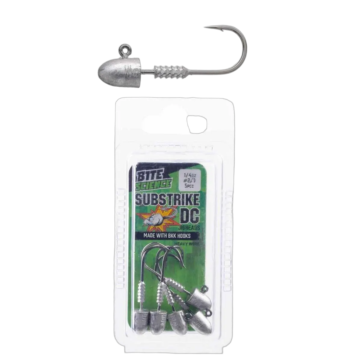 Bite Science Substrike DC Jigheads 1/4Oz BKK #2/0 - PK/5
