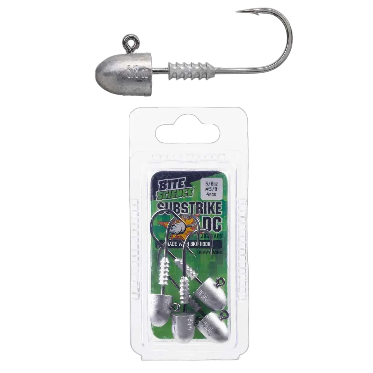 Bite Science Substrike DC Jigheads 5/8Oz BKK #5/0 - PK/4