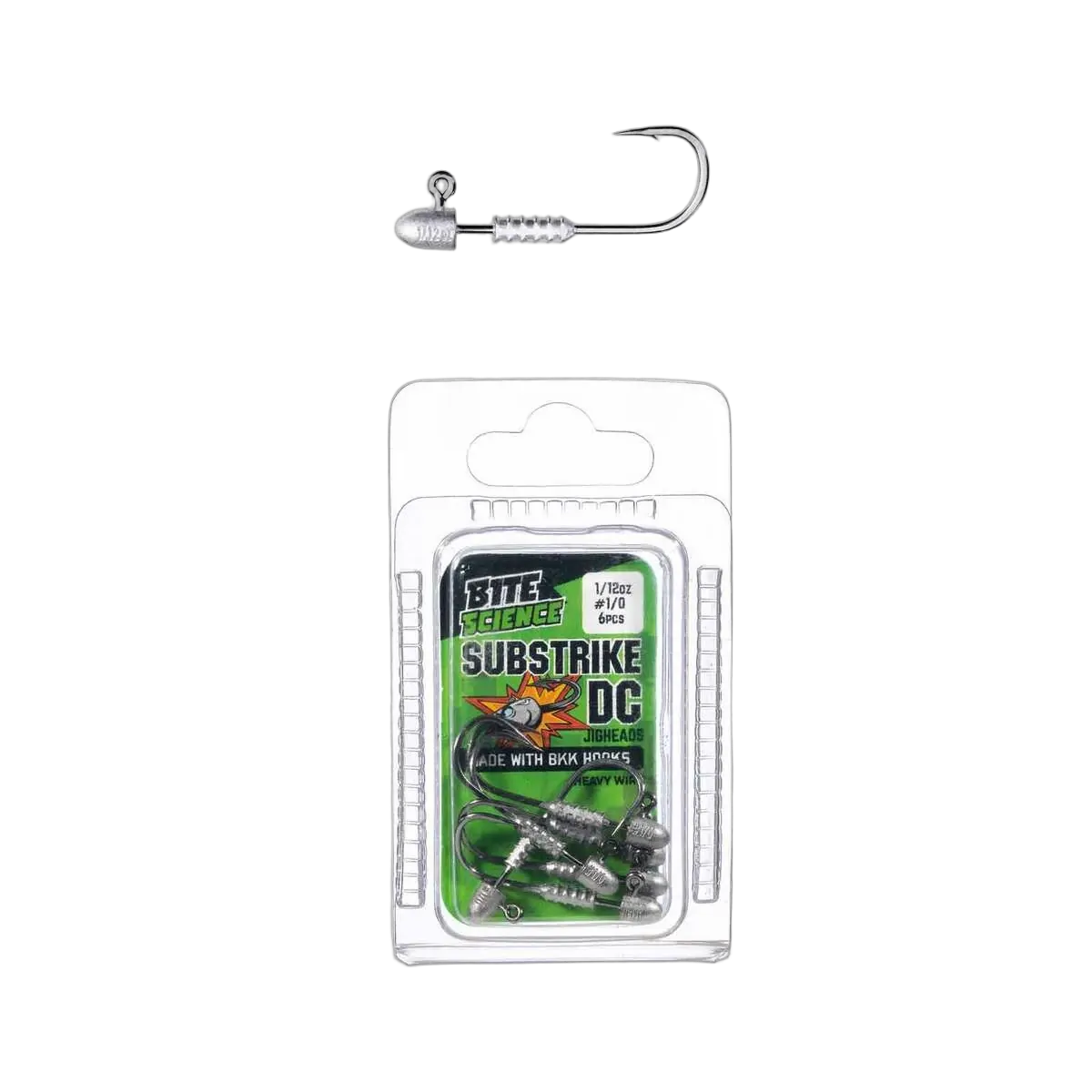 Bite Science Substrike Dc Jigheads 1/12Oz Bkk #1/0 - PK/6