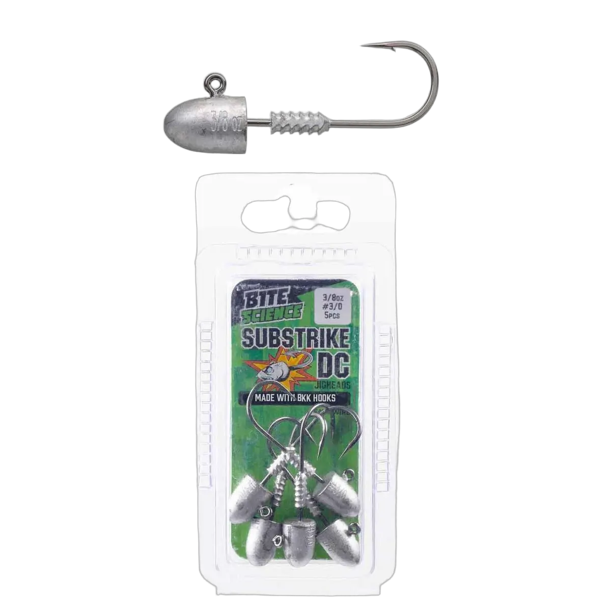 Bite Science Substrike Dc Jigheads 1/4Oz Bkk #5/0 - PK/4