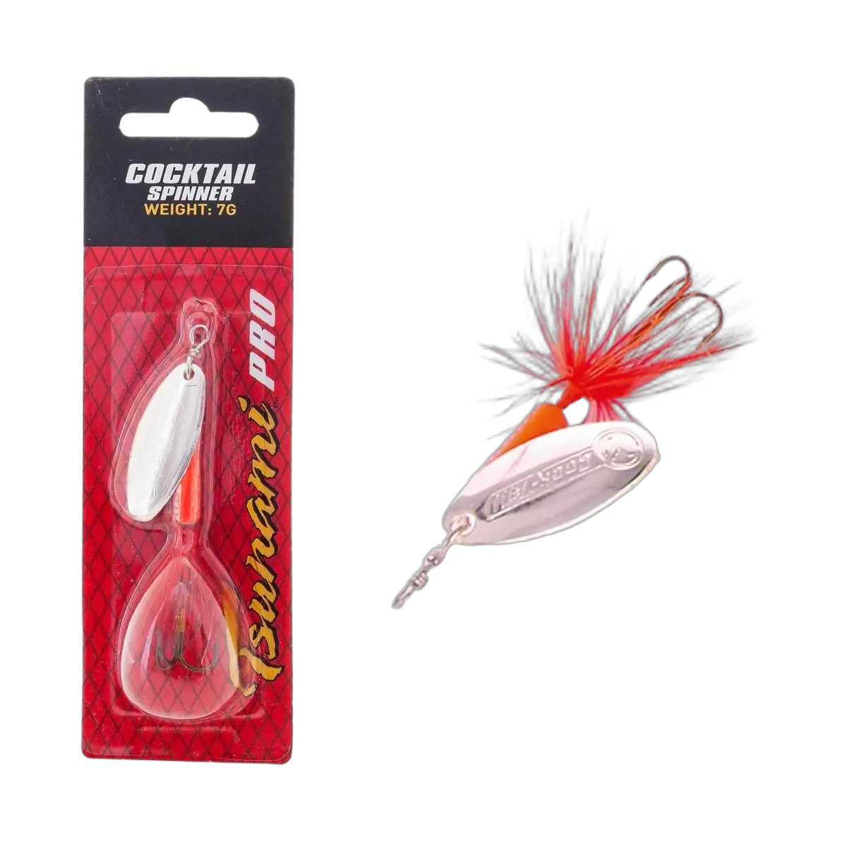 Cocktail Spinner - Fluoro Orange, Silver 7g - PK/1