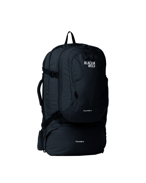 Black Wolf Fulham II 80L Travel Backpack Jet Black