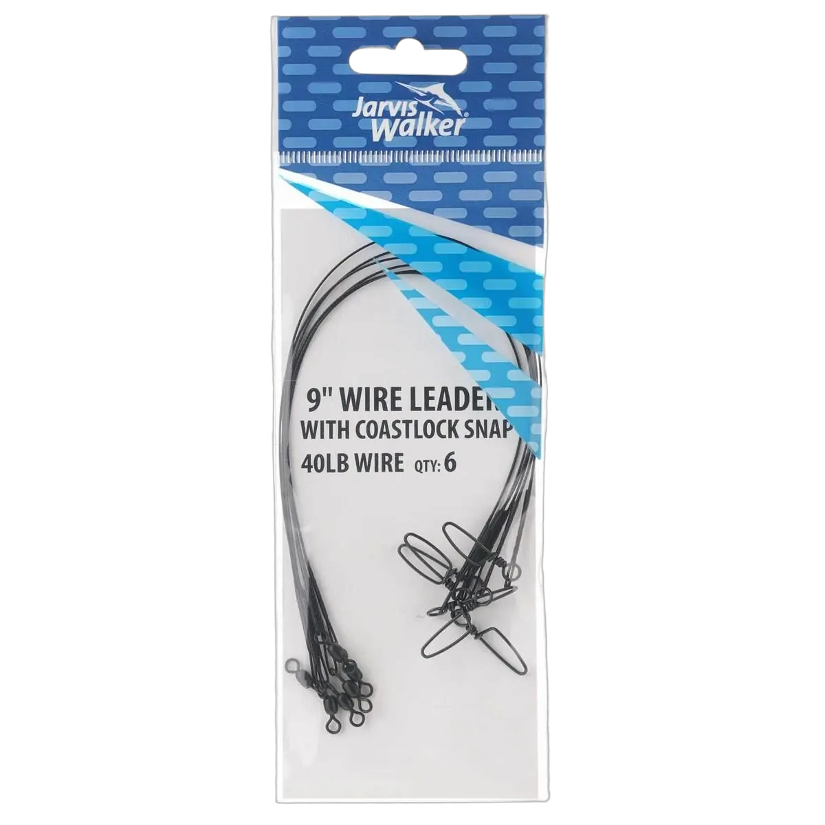 9" Wire Leader With Coastlock Snap - 40lb Wire - 6pk - PK/10