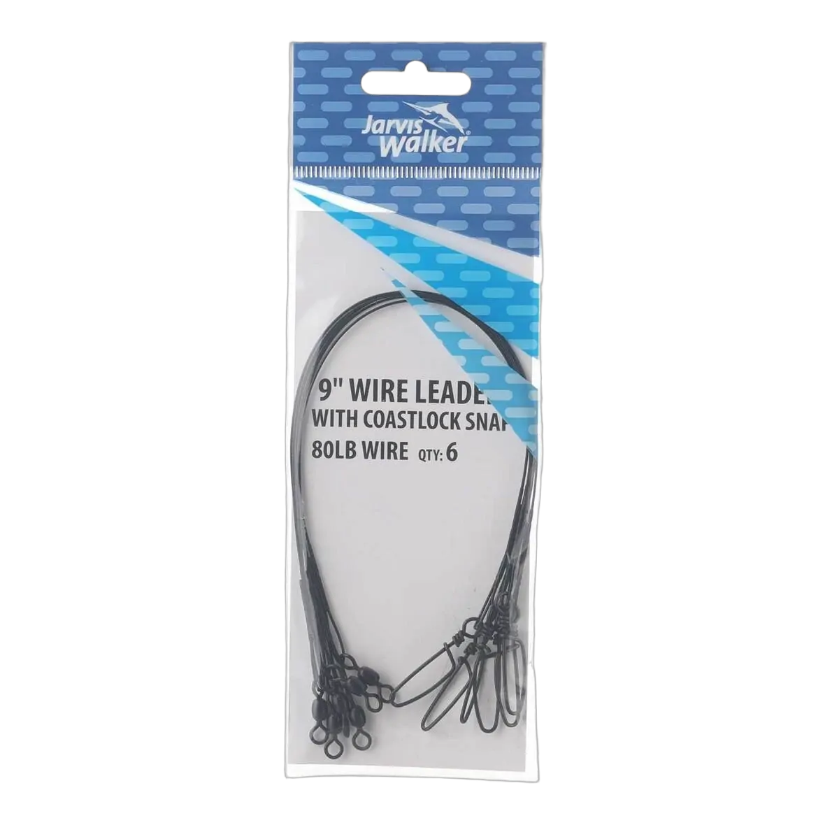 9" Wire Leader With Coastlock Snap - 80lb Wire - 6pk - PK/10