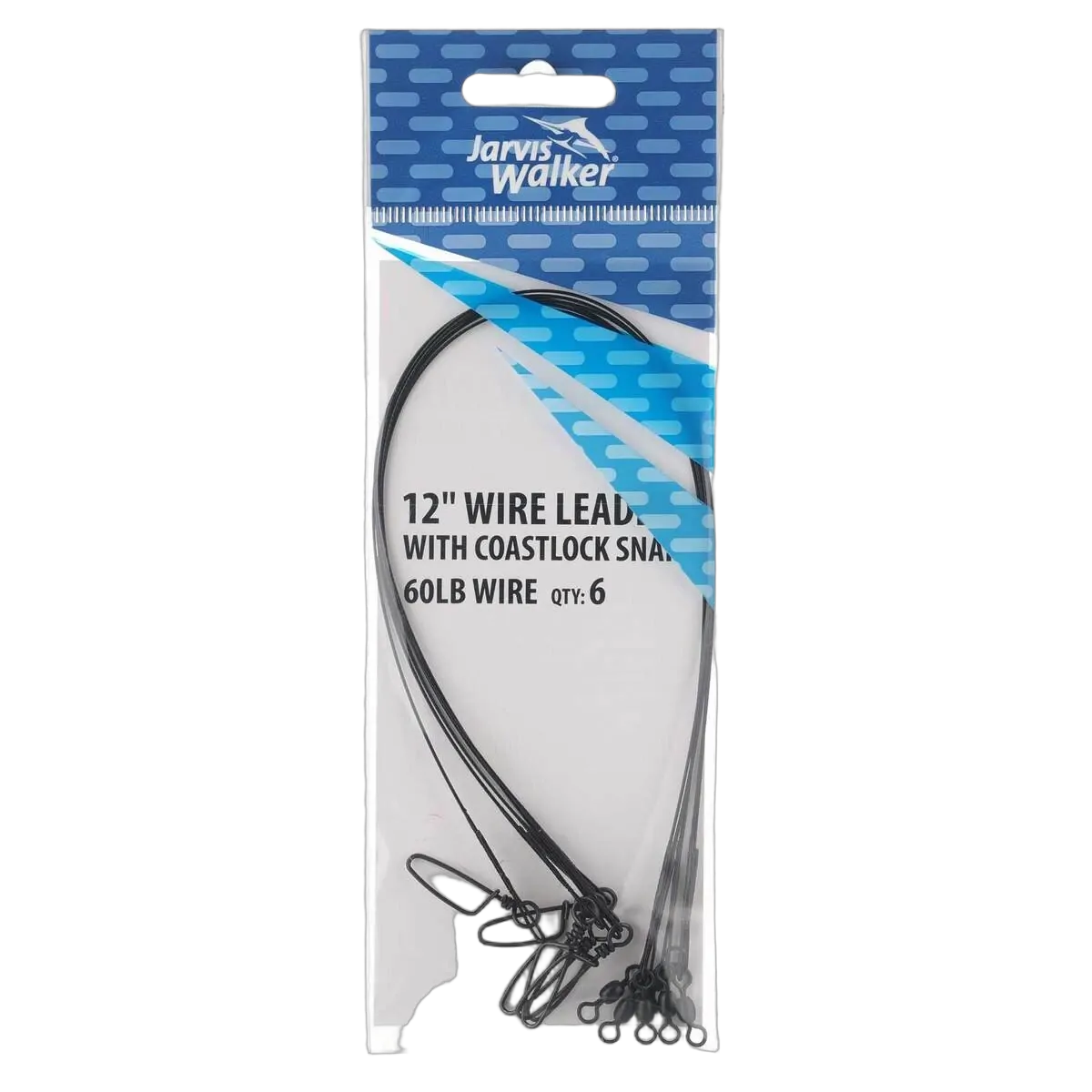 12" Wire Leader With Coastlock Snap - 60lb Wire - 6pk - PK/10