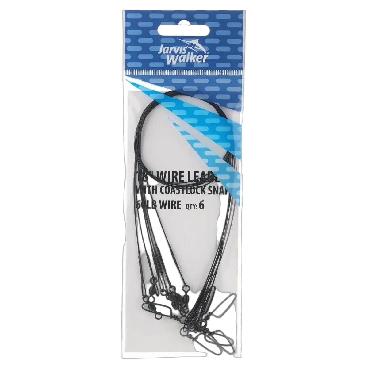18" Wire Leader With Coastlock Snap - 60lb Wire - 6pk - PK/10