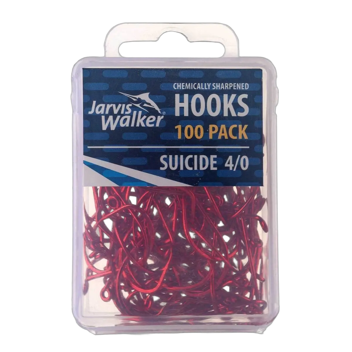 JW C/S Red Suicide Hooks - Sz 4/0 - PK/100