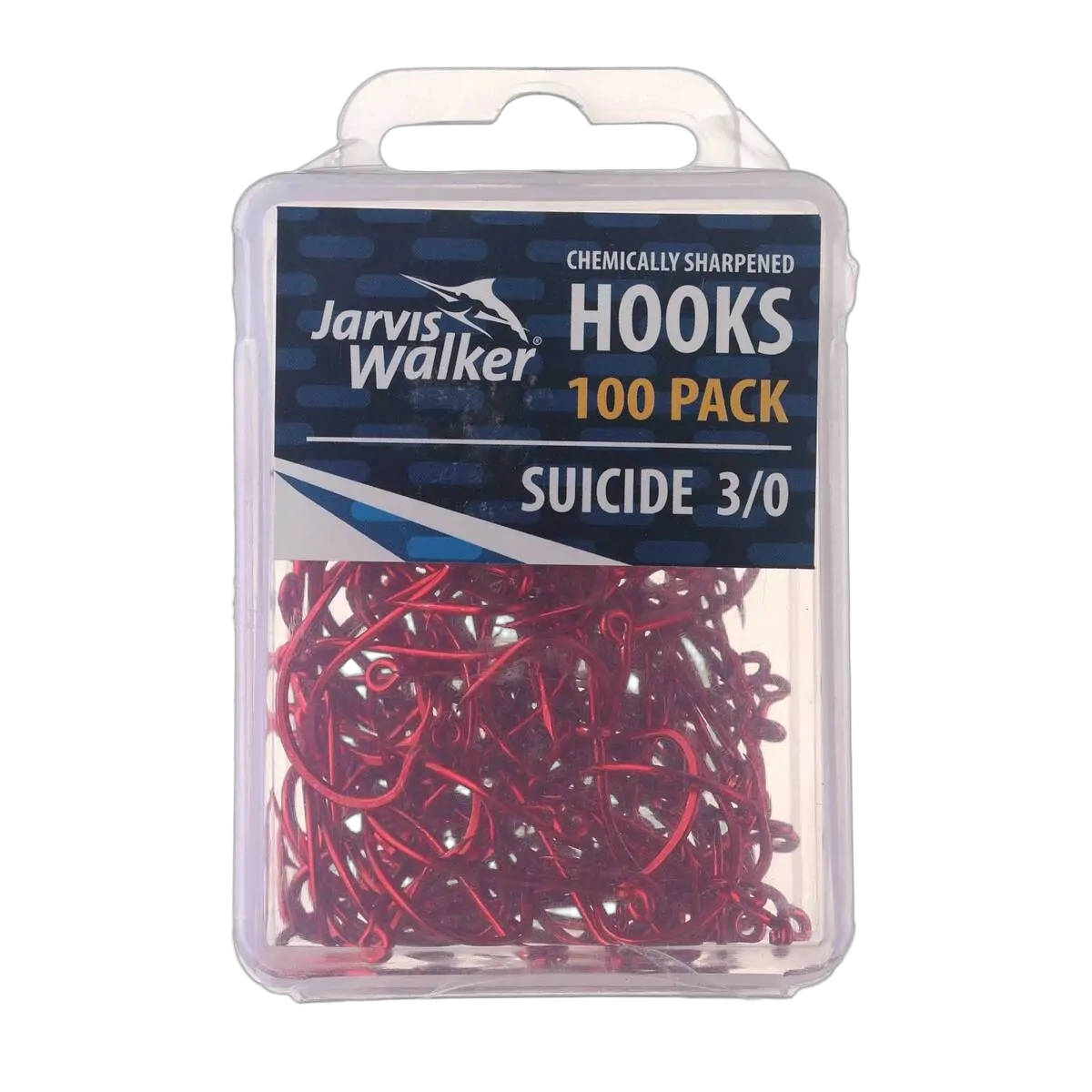 JW C/S Red Suicide Hooks - Sz 3/0 - PK/100