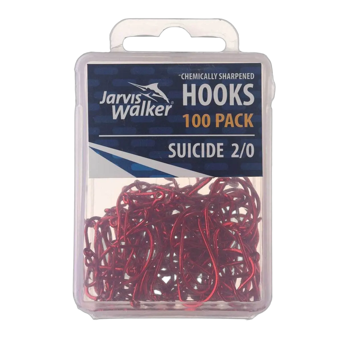 JW C/S Red Suicide Hooks - Sz 2/0 - PK/100