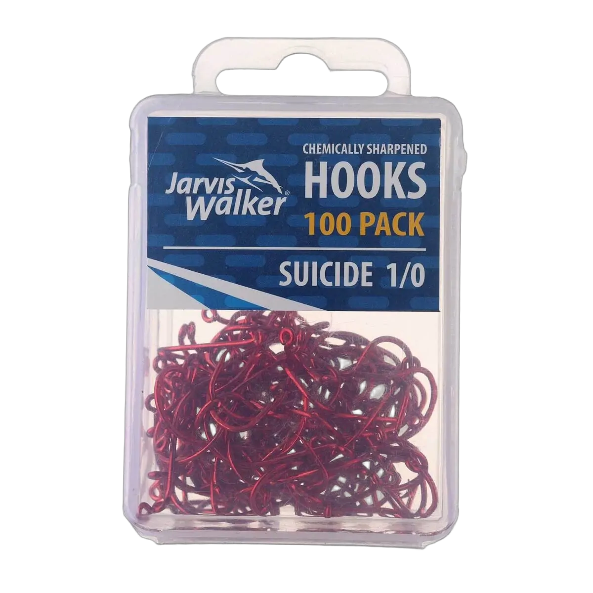 JW C/S Red Suicide Hooks - Sz 1/0 - PK/100